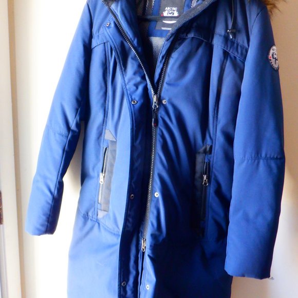 Women's ARTIC EXPEDITION Blue Winter Coat Size Medium - Picture 14 of 16